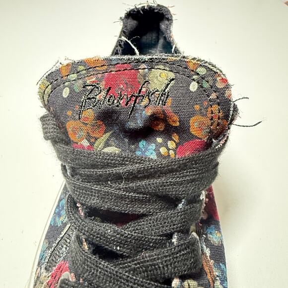 Blowfish Malibu Floral Print Zip Lace Up Sneakers Sz 7 Distressed Rugged Skater - Picture 11 of 11